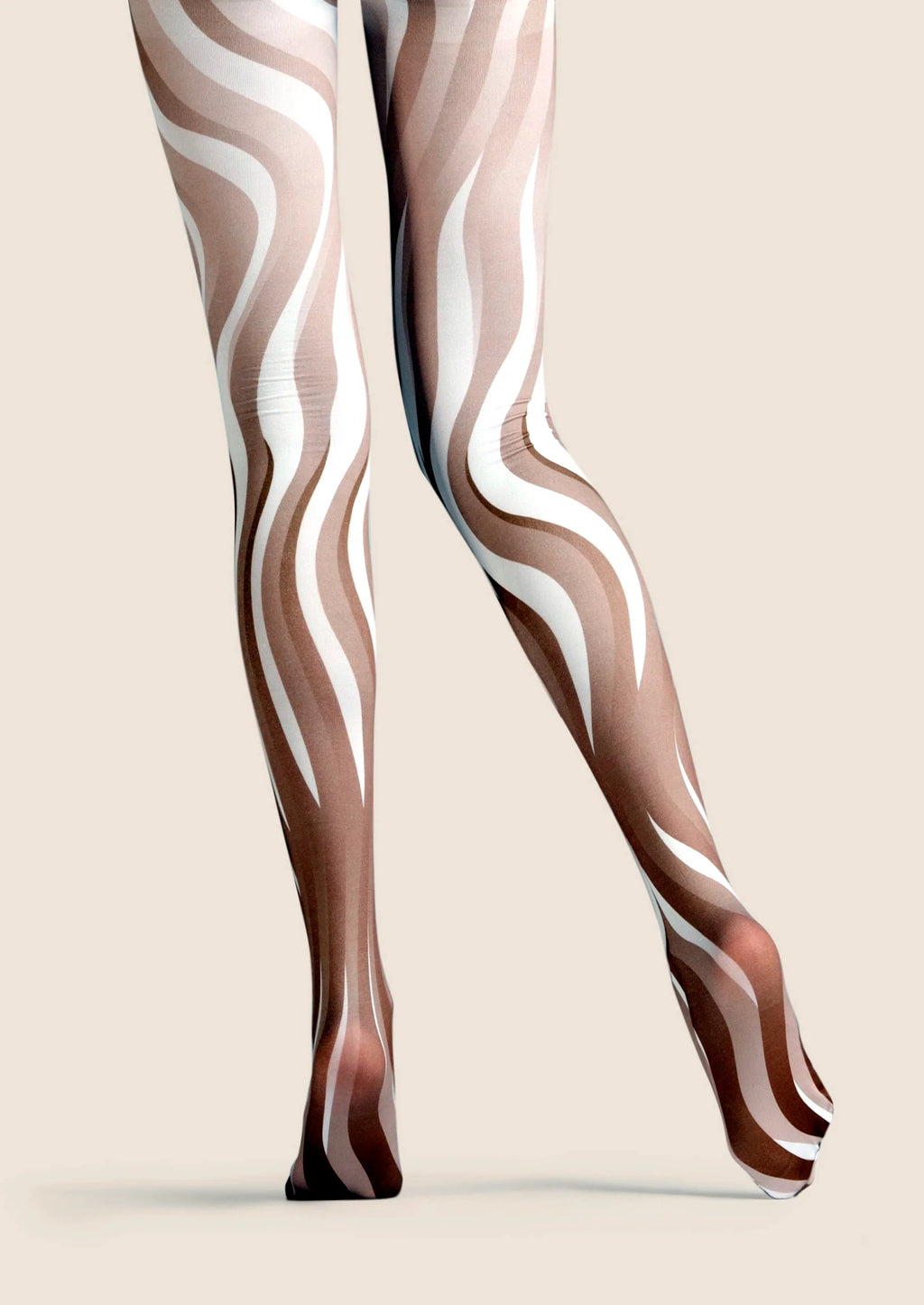 Viken Plan Golden Crane's Wings Unfurling Patterned Tights Hosiery Pantyhose