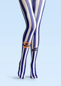 Viken Plan College Print Tights Fun art Pantyhose/Tights [Youngster Mariners]