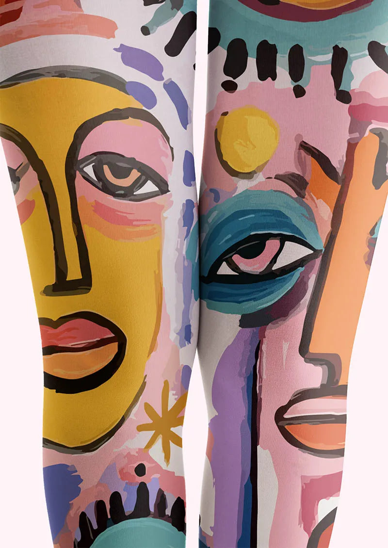 Viken Plan Abstract Art Picasso Form Tights Hosiery Pantyhose
