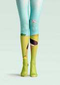 Viken Plan Forest art Print Tights Fun ostriches Pantyhose/Tights [Savanna]
