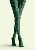 Viken Plan Green Confetti Tights Hosiery Pantyhose