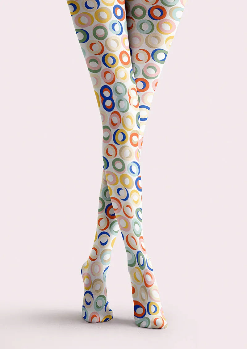 Viken Plan Color Dots Tights Hosiery Pantyhose