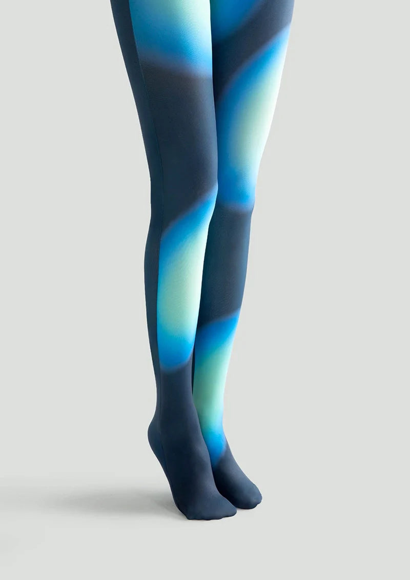 Viken Plan Pop Art Print Tights Colorful Pantyhose /Tights [Neon Ice Prism]