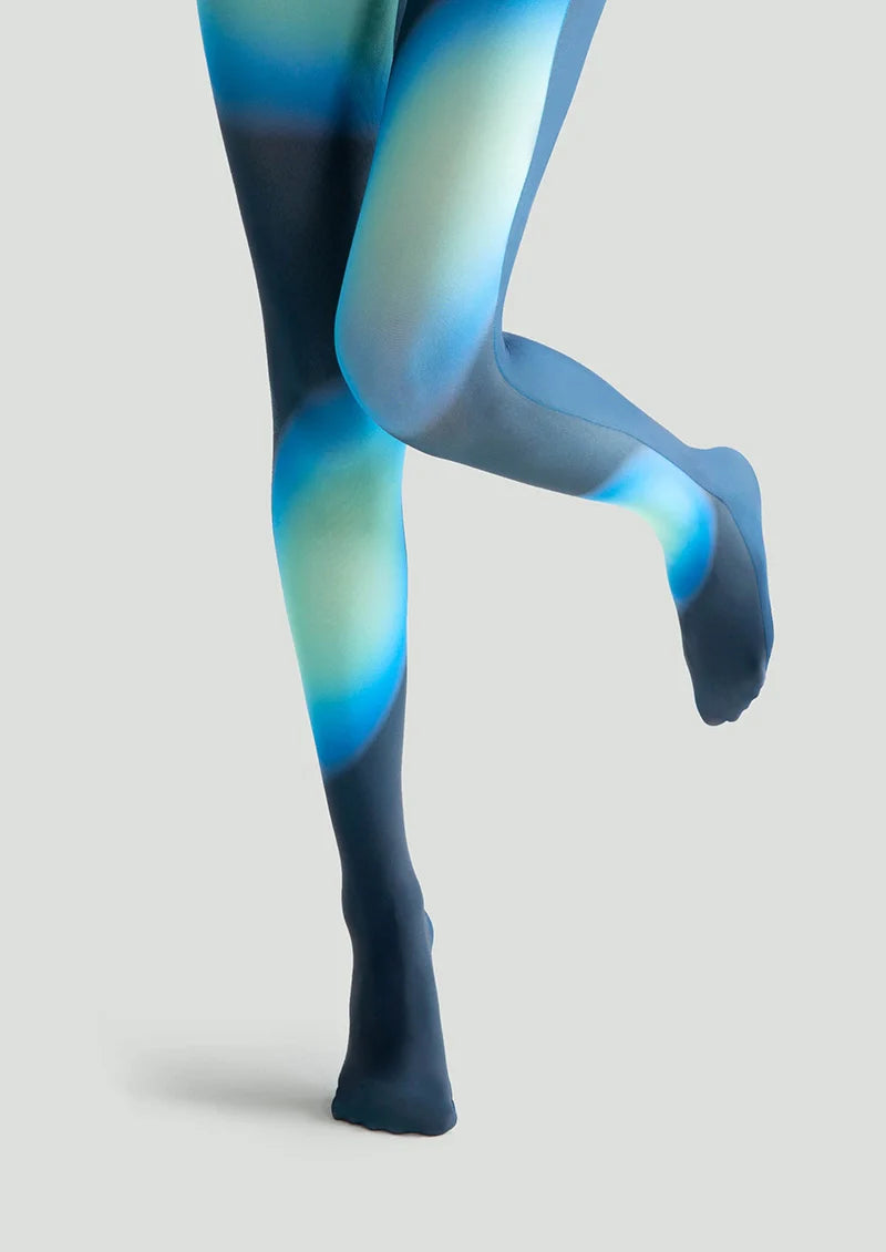 Viken Plan Pop Art Print Tights Colorful Pantyhose /Tights [Neon Ice Prism]