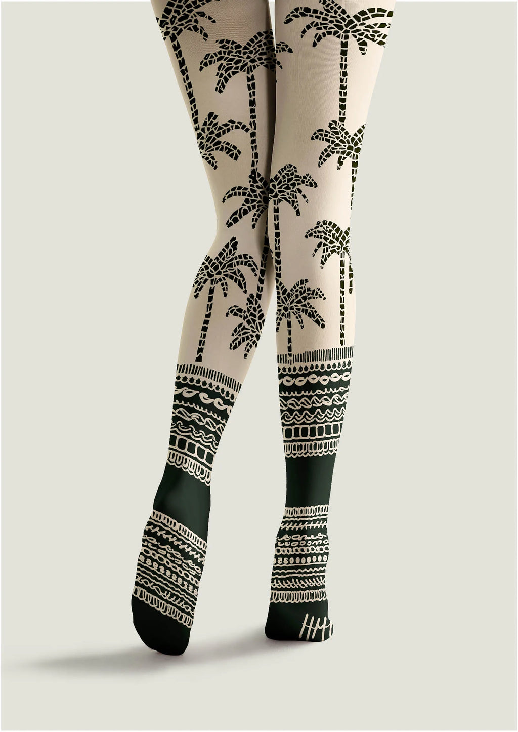 Viken Plan Fun art Print Tights Personality Pantyhose/Tights [Coconut Shore]