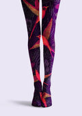 Viken Plan Art Print Tights Personality Pantyhose/Tights [Crimson Flight]