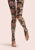 Viken Plan Classic Pattern Tights Personality Pantyhose/Tights [Pink Paisley]
