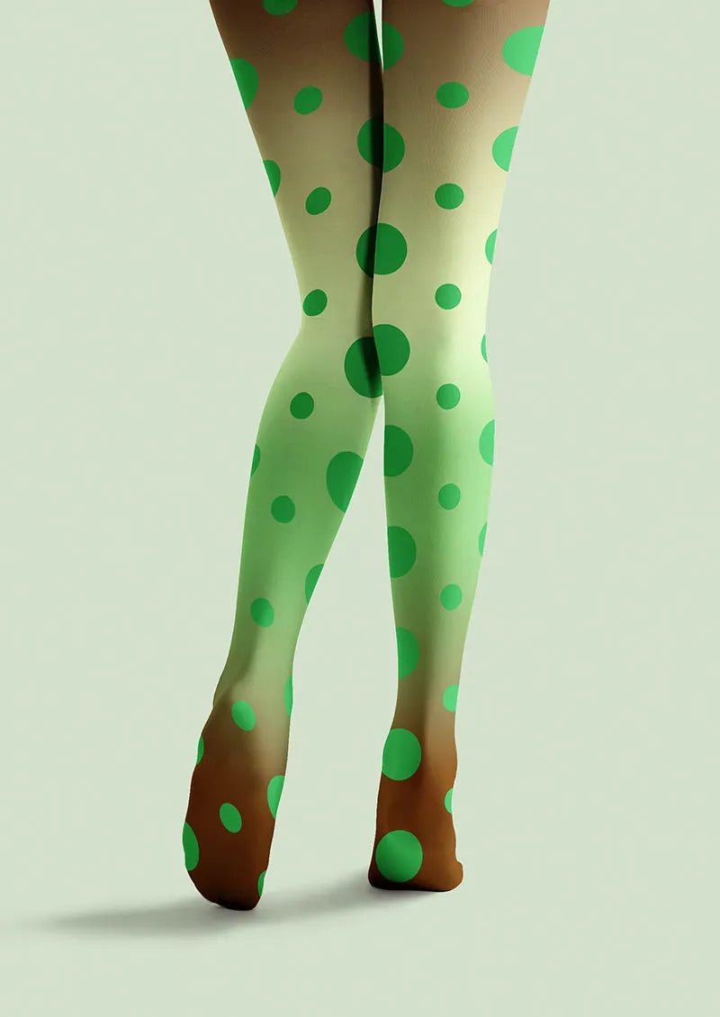 Viken Plan Pop Art Print Tights Reverie Color Pantyhose/Tights [Green Pop]