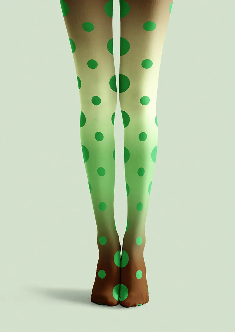 Viken Plan Pop Art Print Tights Reverie Color Pantyhose/Tights [Green Pop]