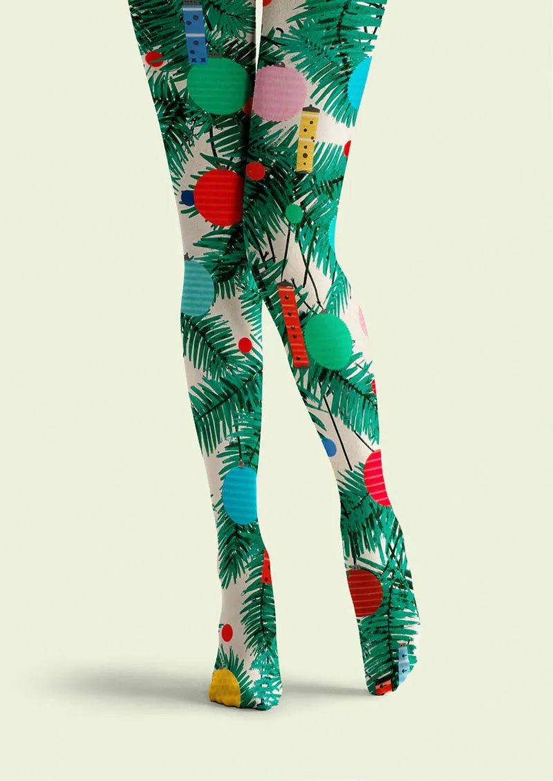 Viken Plan Holiday Fun Art Print Tights Personalized Tights/Tights [Twinkle Tree]