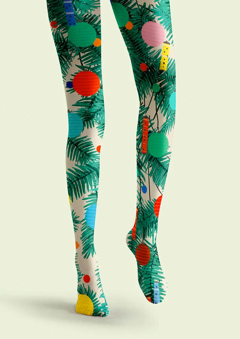 Viken Plan Holiday Fun Art Print Tights Personalized Tights/Tights [Twinkle Tree]