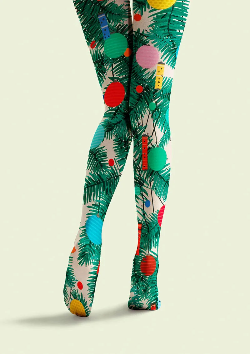Viken Plan Holiday Fun Art Print Tights Personalized Tights/Tights [Twinkle Tree]