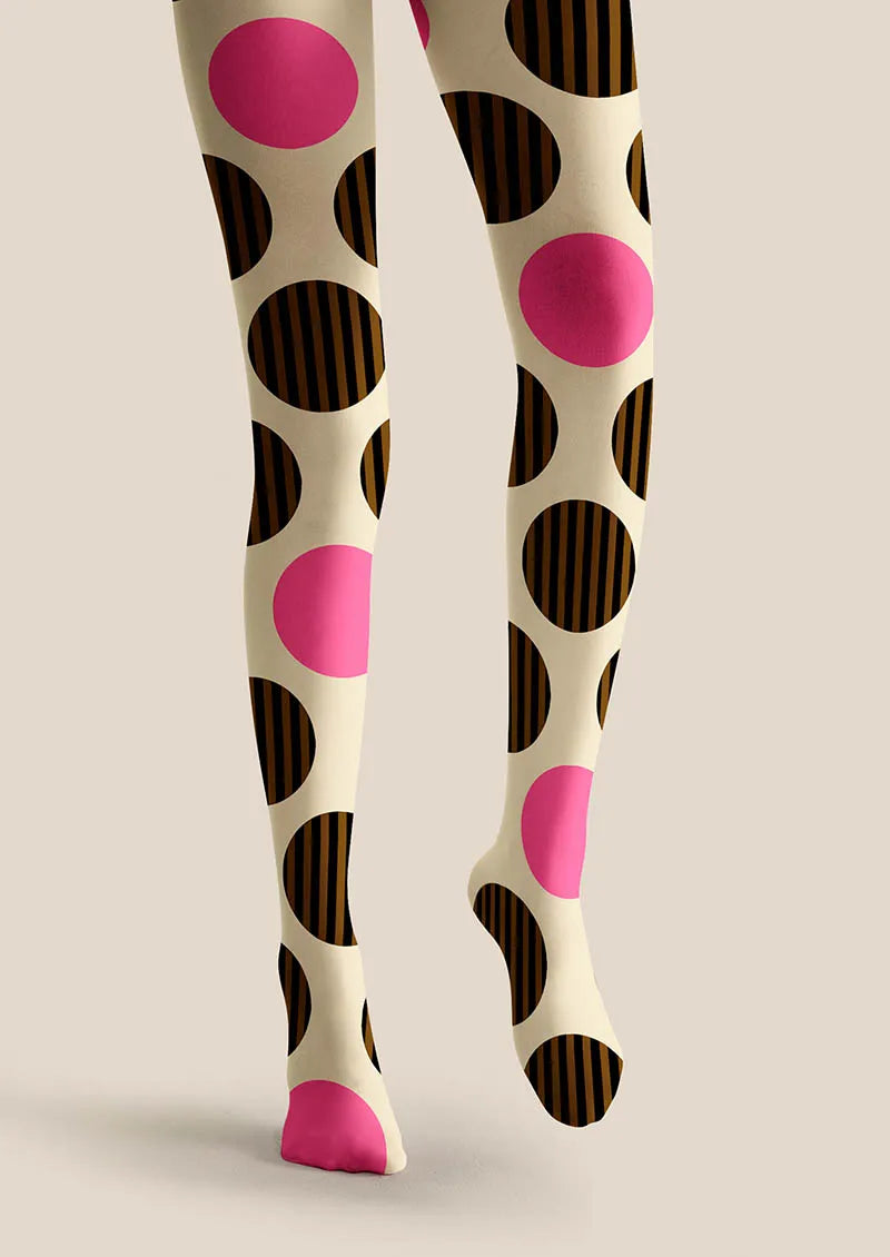 Viken Plan Candy Dots Tights Hosiery Pantyhose