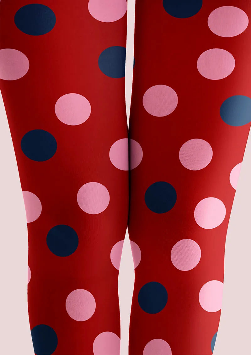 Viken Plan Christmas Star Dots Tights Hosiery Pantyhose