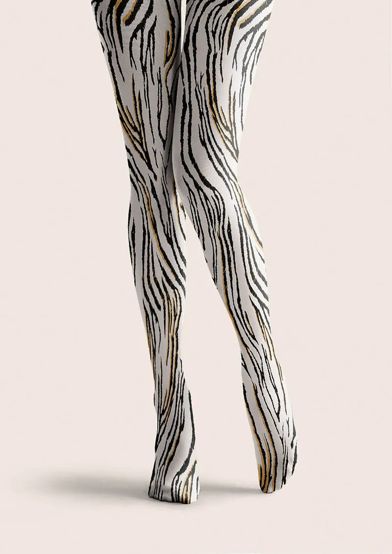 Viken Plan Animal Print Tights Geometric Tights/Tights [Urban Zebra]
