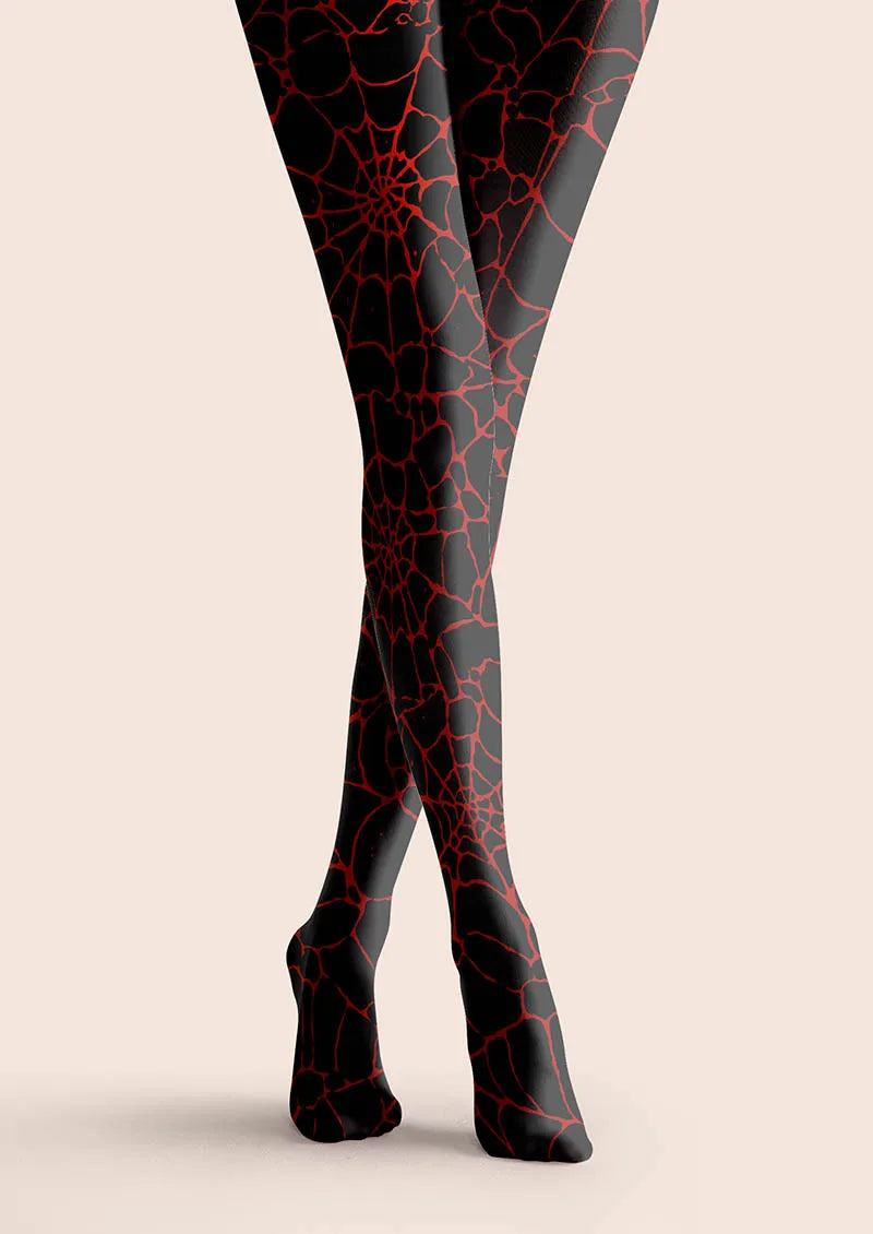 Viken Plan Halloween Spiderweb Print Tights Hosiery Pantyhose
