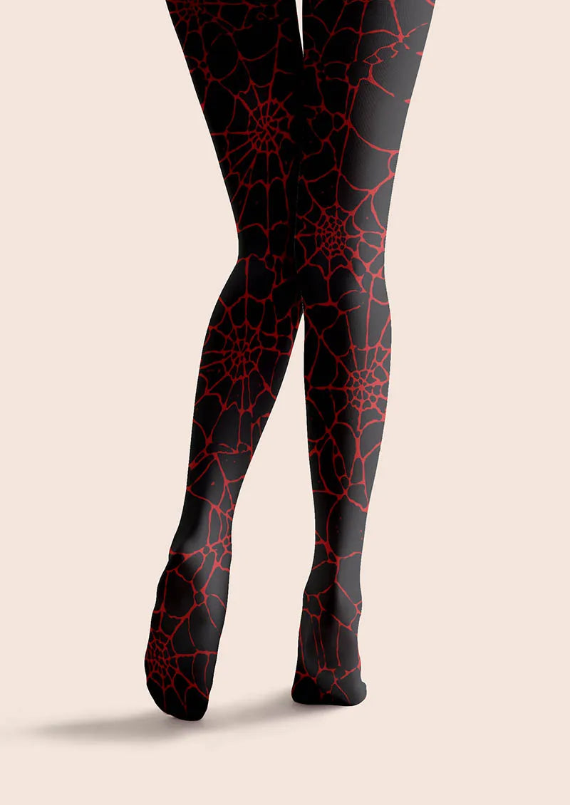 Viken Plan Halloween Spiderweb Print Tights Hosiery Pantyhose