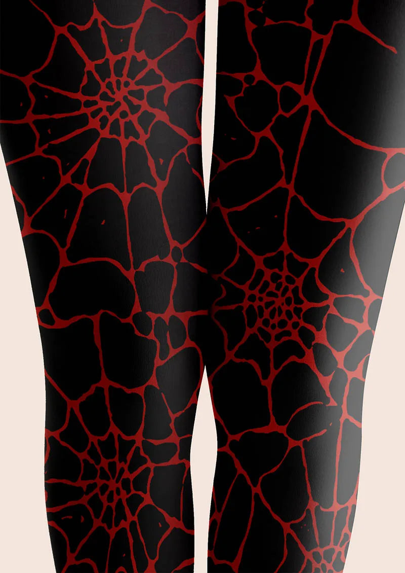 Viken Plan Halloween Spiderweb Print Tights Hosiery Pantyhose
