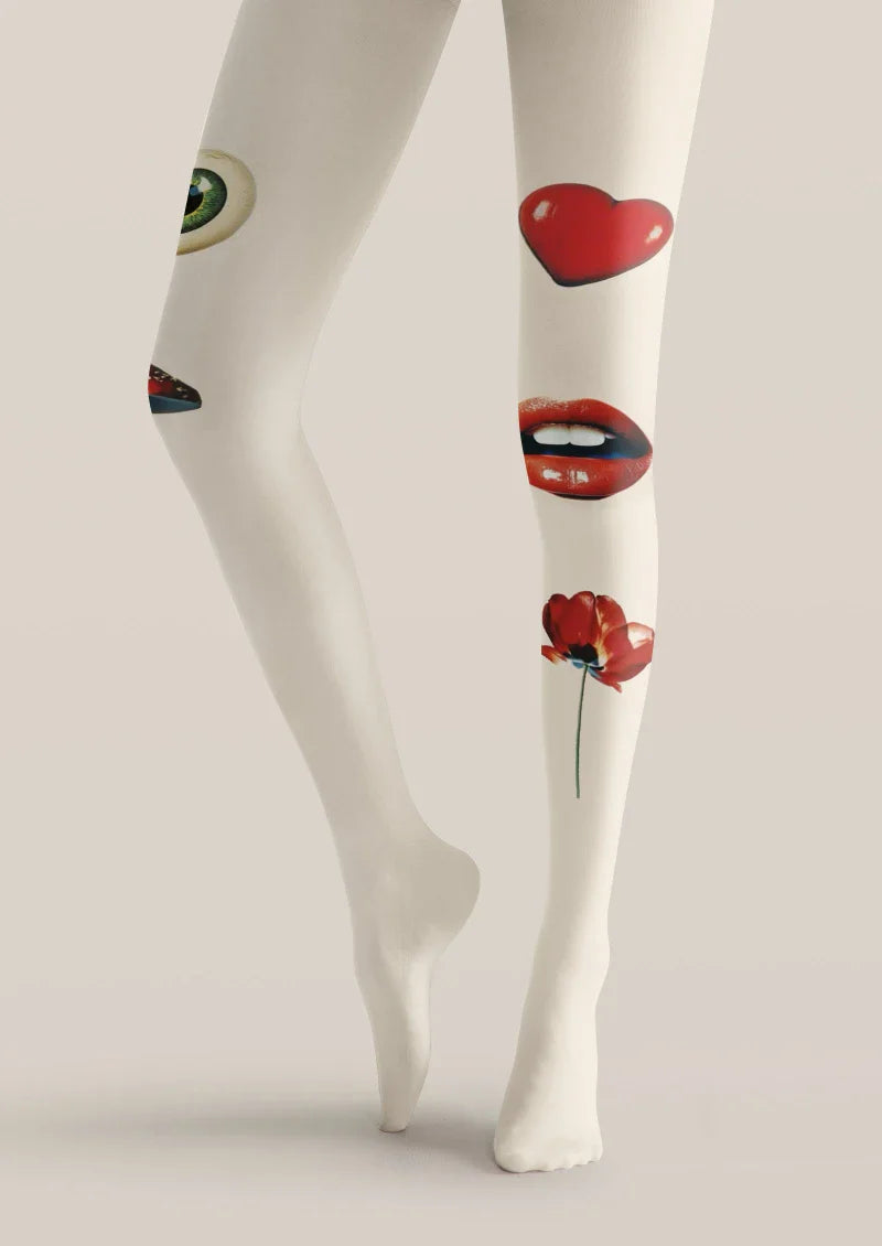 Viken Plan Fun Icon Graphic Tights Hosiery Pantyhose