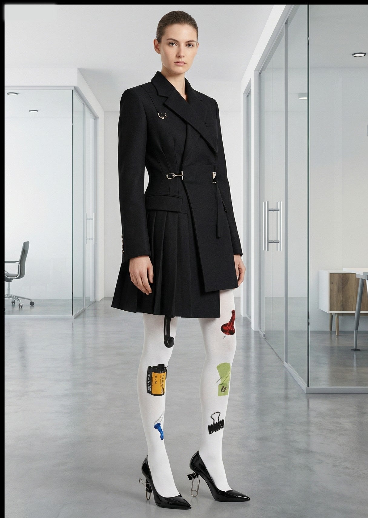 Viken Plan Retro Tool Graphic Tights Hosiery Pantyhose