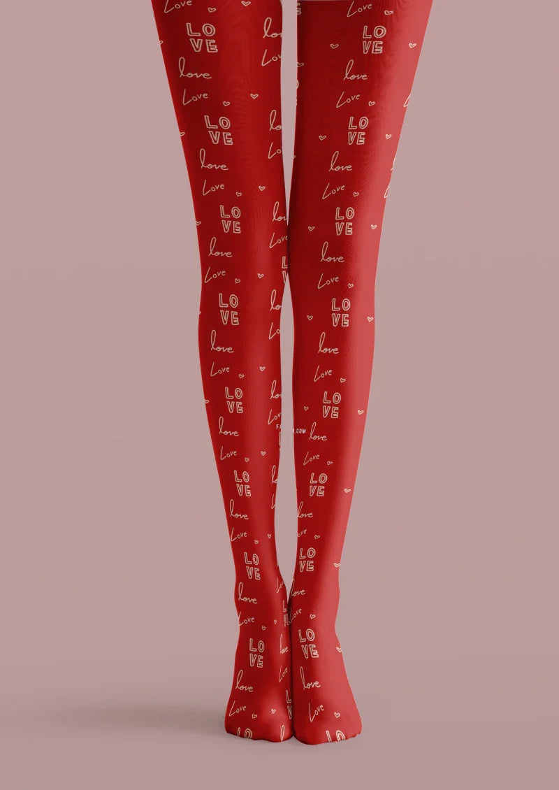 Viken Plan Red Formula Graphic Tights Hosiery Pantyhose