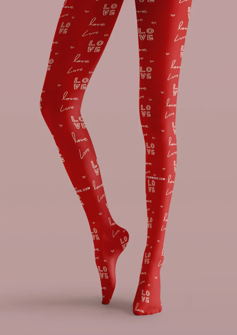 Viken Plan Red Formula Graphic Tights Hosiery Pantyhose