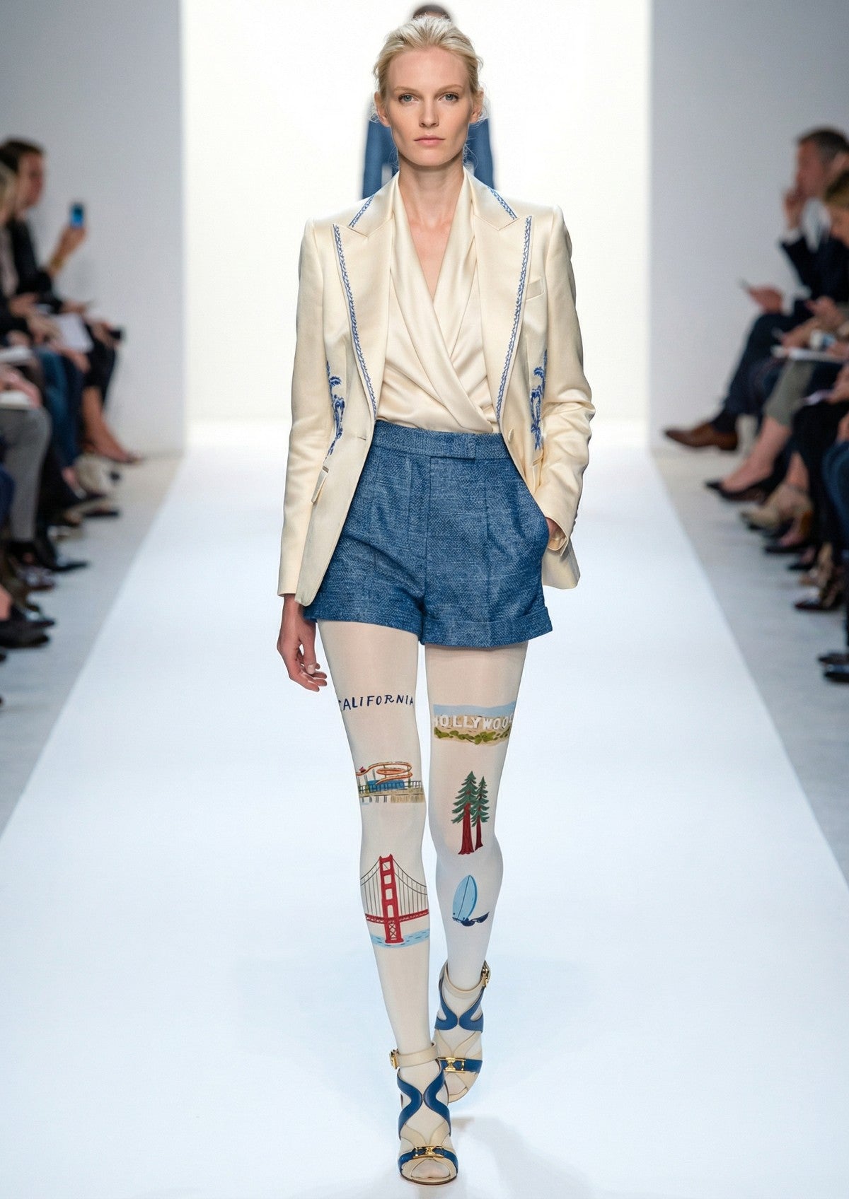 Viken Plan San Francisco Theme Graphic Tights Hosiery Pantyhose