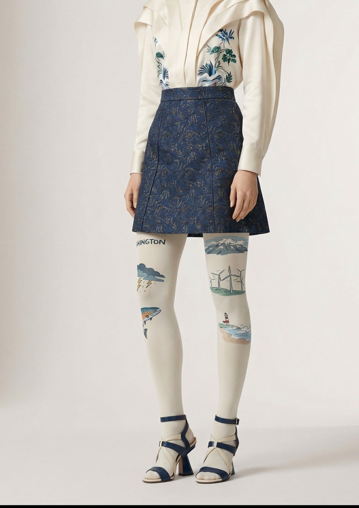 Viken Plan Wisconsin Theme Graphic Tights Hosiery Pantyhose