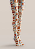 Viken Plan Checkerboard Plaid Tights Hosiery Pantyhose