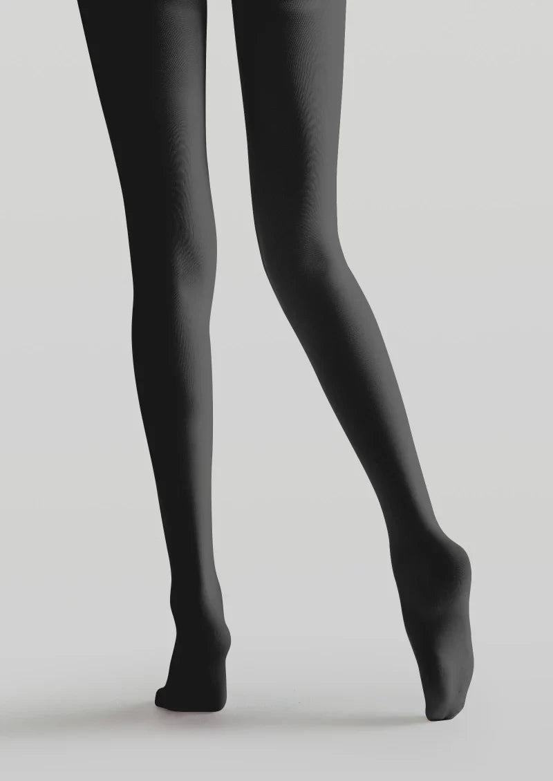 Viken Plan Black Decorative Graphic Tights Hosiery Pantyhose