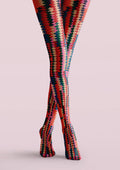 Viken Plan Colorful Geometric Striped Tights Hosiery Pantyhose