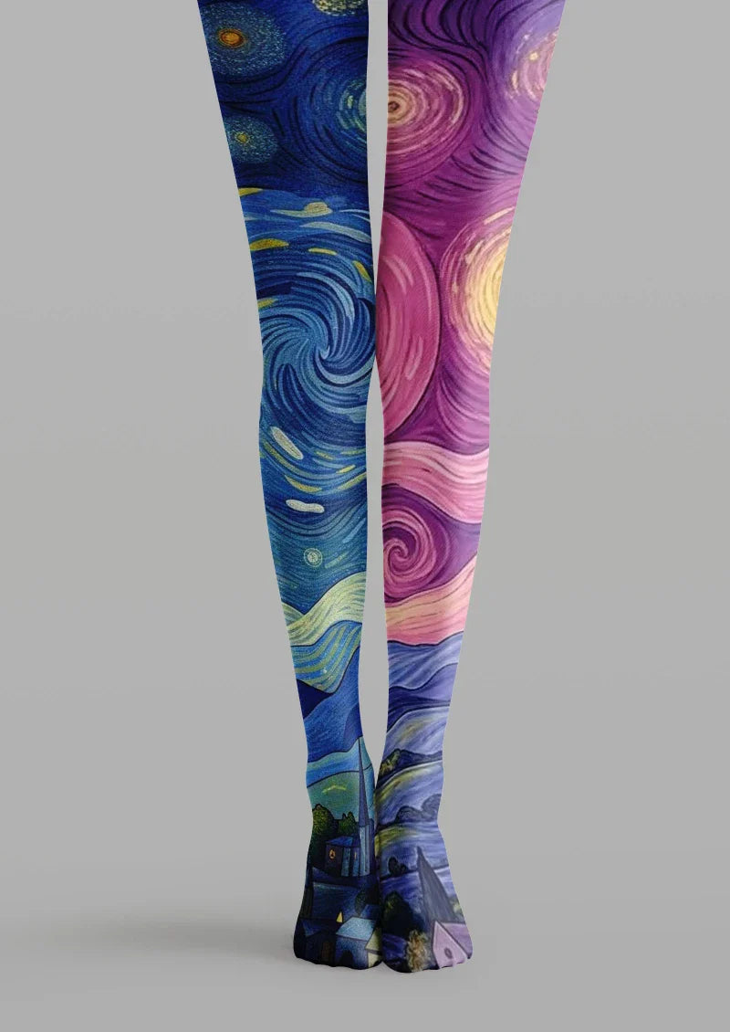 Viken Plan Nebula Graphic Tights Hosiery Pantyhose