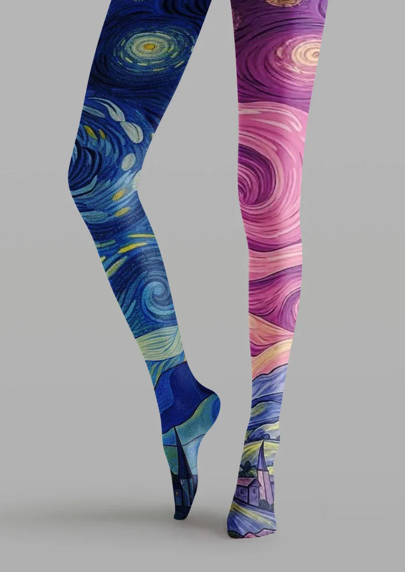 Viken Plan Nebula Graphic Tights Hosiery Pantyhose