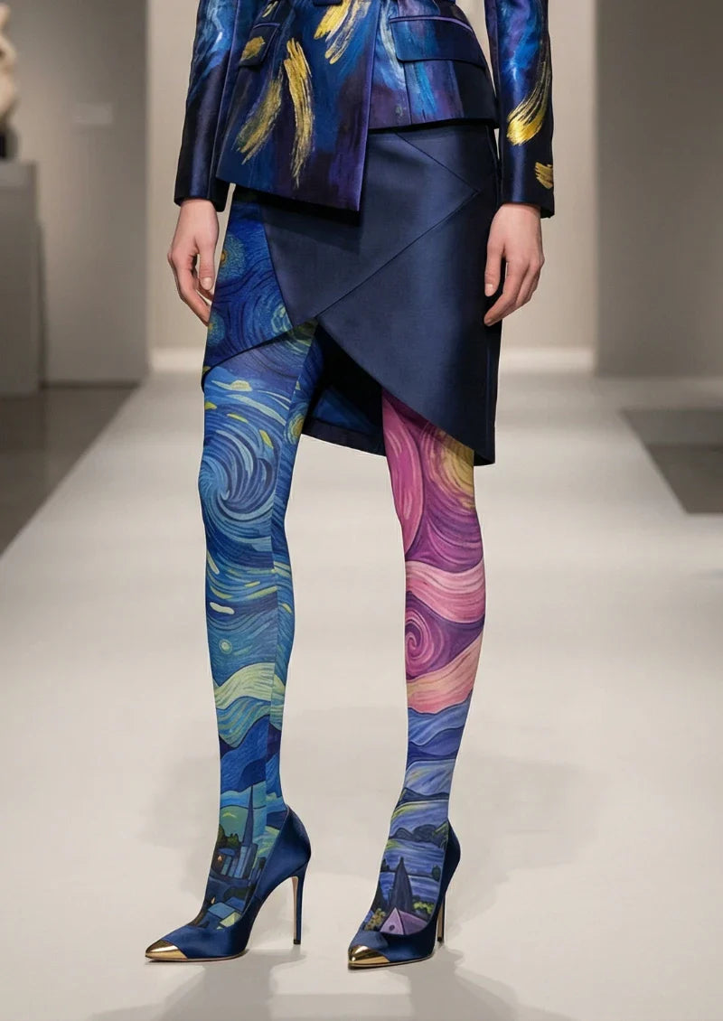 Viken Plan Nebula Graphic Tights Hosiery Pantyhose