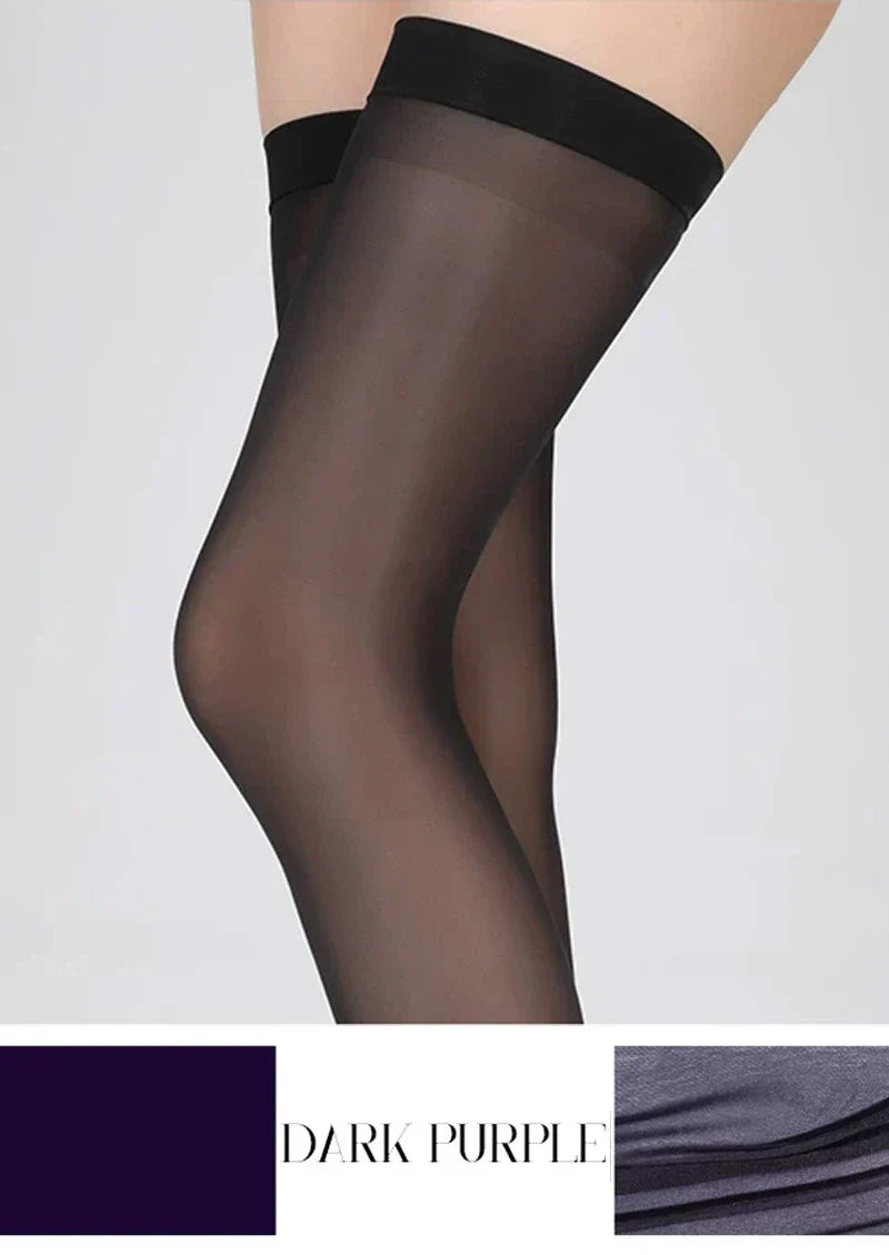 Viken Plan Dark Gold Shiny & Night Matte Sexy Thigh-High Stockings Hosiery