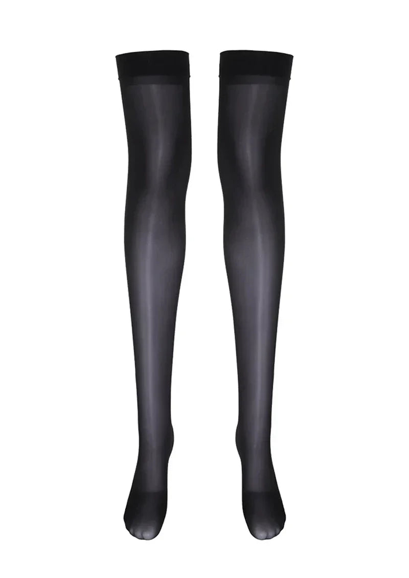 Viken Plan Dark Gold Shiny & Night Matte Sexy Thigh-High Stockings Hosiery
