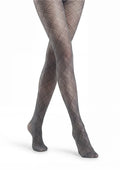 Viken Plan Argyle Texture Geometric Aesthetic Silky Pantyhose Tights Hosiery