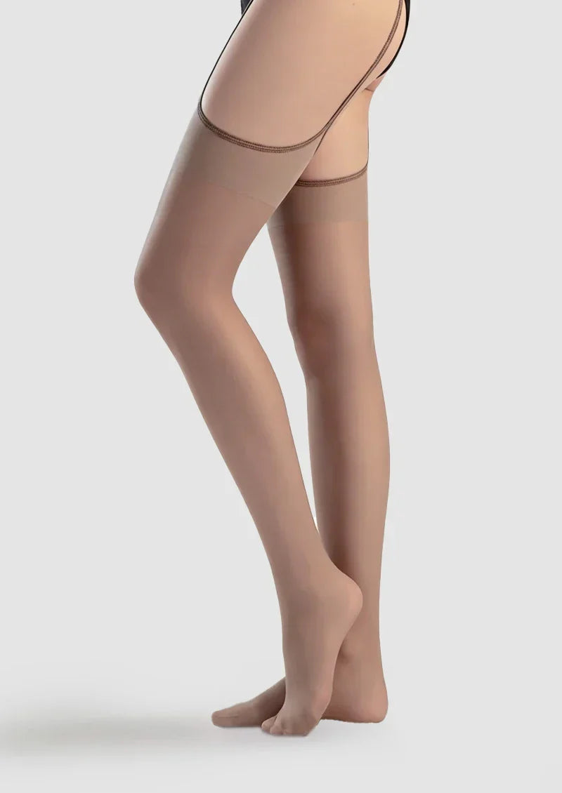 Viken Plan Four-Way Open-Crotch Lace Cut-Out Suspender Pantyhose Tights Hosiery