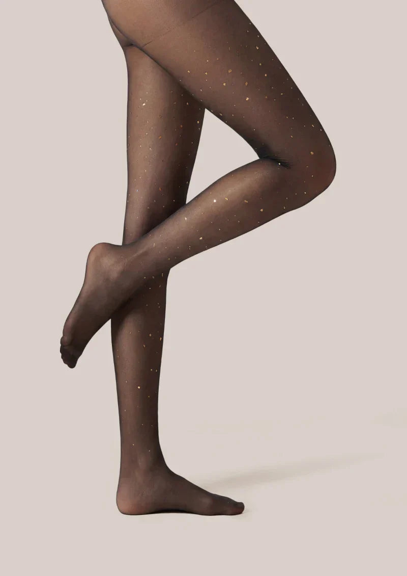 Viken Plan Golden Osmanthus Seamless Velvet 3D Sheer Silky Pantyhose Tights Hosiery