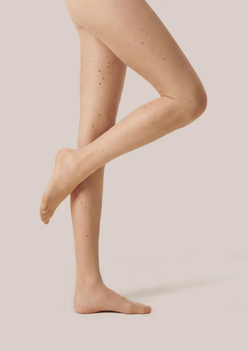 Viken Plan Golden Osmanthus Seamless Velvet 3D Sheer Silky Pantyhose Tights Hosiery