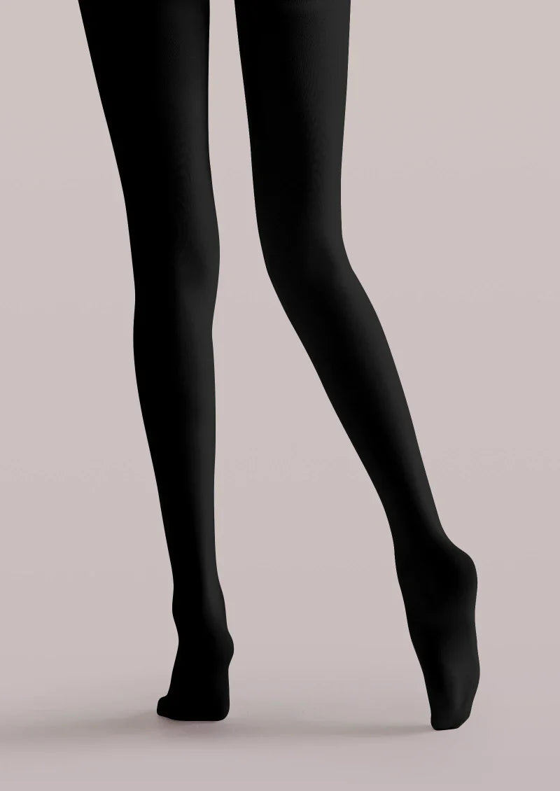 Viken Plan Black Heart Decor Graphic Tights Hosiery Pantyhose
