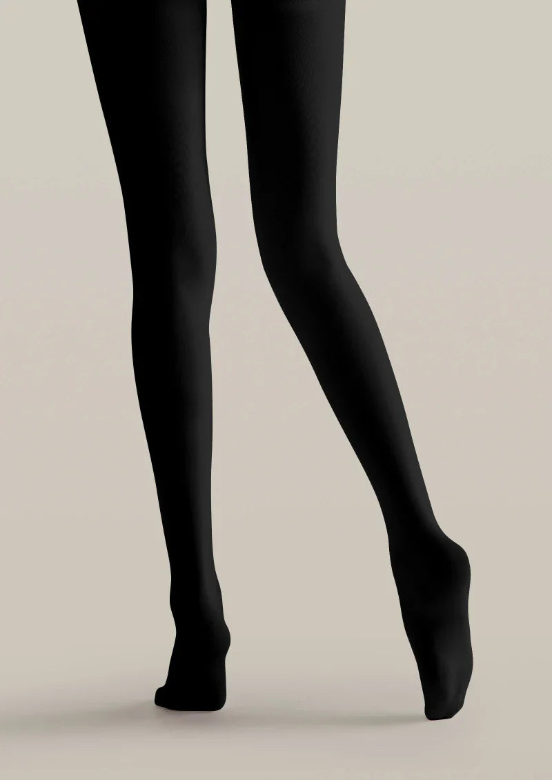 Viken Plan Black Butterfly Floral Tights Hosiery Pantyhose