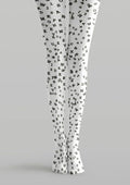 Viken Plan White Black Star Graphic Tights Hosiery Pantyhose