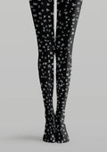 Viken Plan Black White Letter Graphic Tights Hosiery Pantyhose