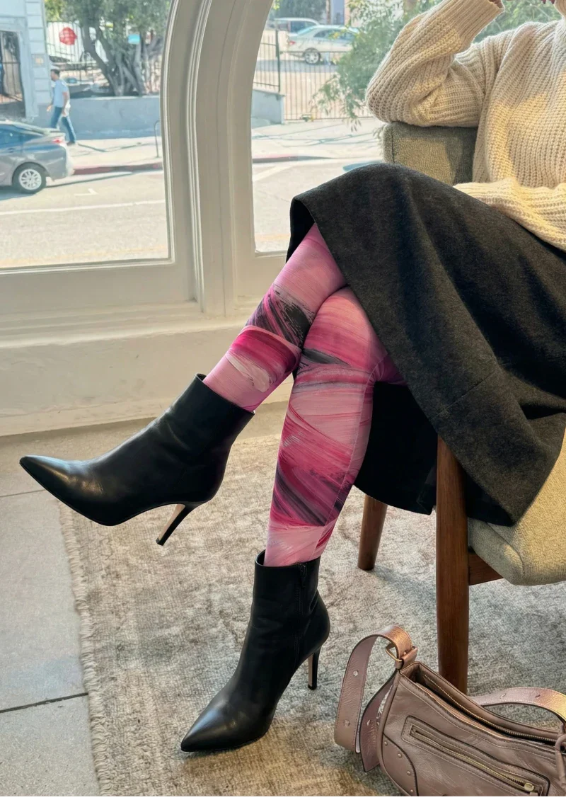 Viken Plan Pink Purple Gradient Tights Hosiery Pantyhose