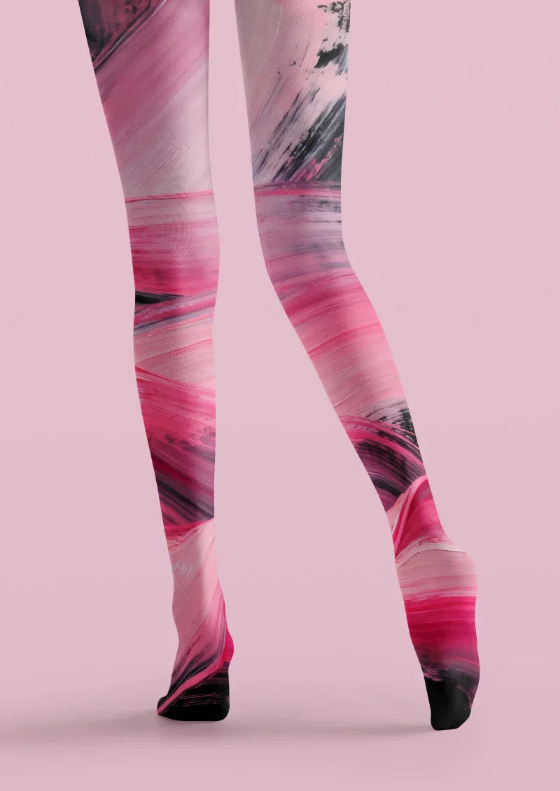 Viken Plan Pink Purple Gradient Tights Hosiery Pantyhose