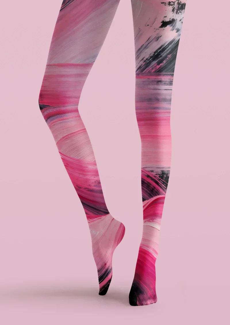 Viken Plan Pink Purple Gradient Tights Hosiery Pantyhose