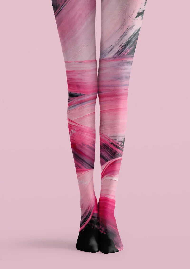 Viken Plan Pink Purple Gradient Tights Hosiery Pantyhose