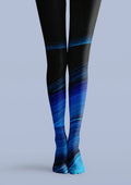 Viken Plan Blue Black Gradient Tights Hosiery Pantyhose