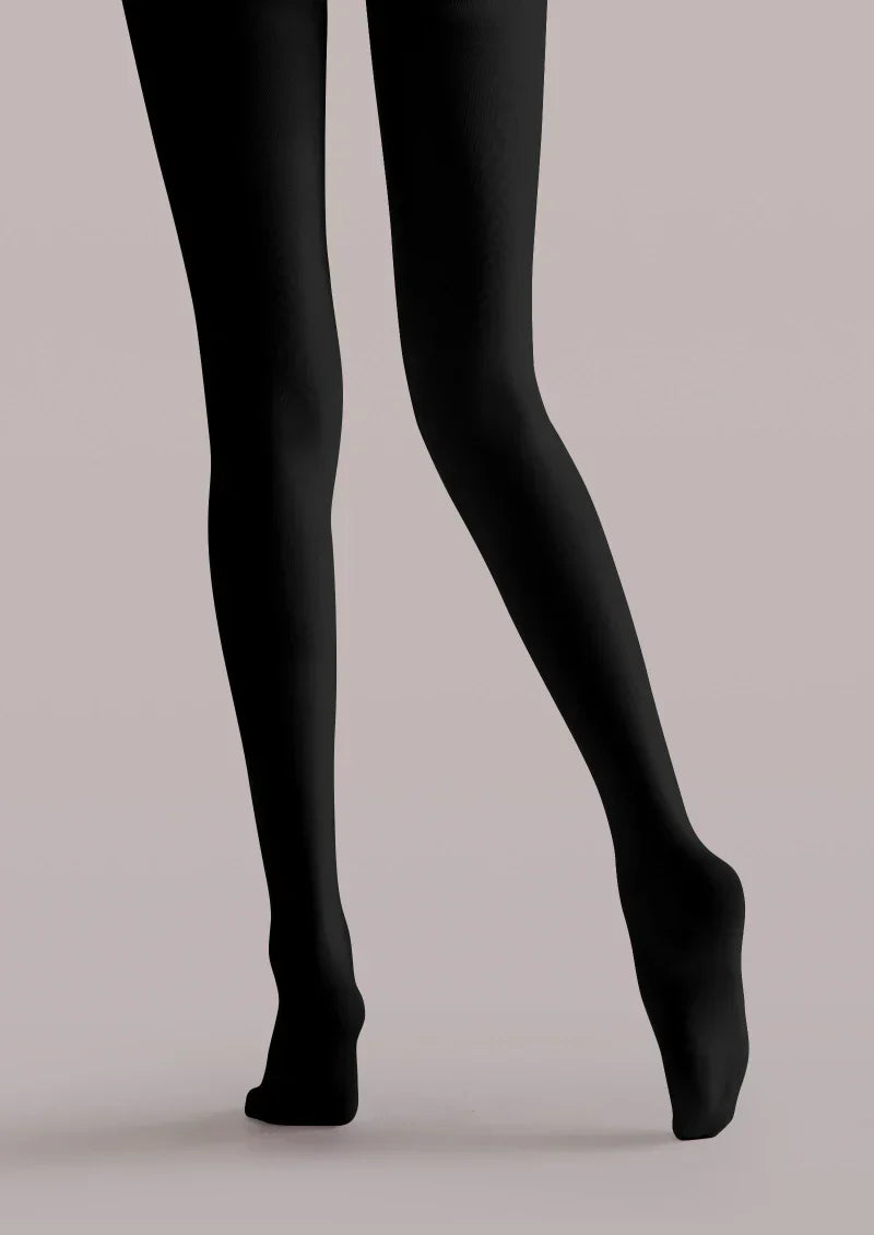 Viken Plan Black Red Purple Floral Tights Hosiery Pantyhose